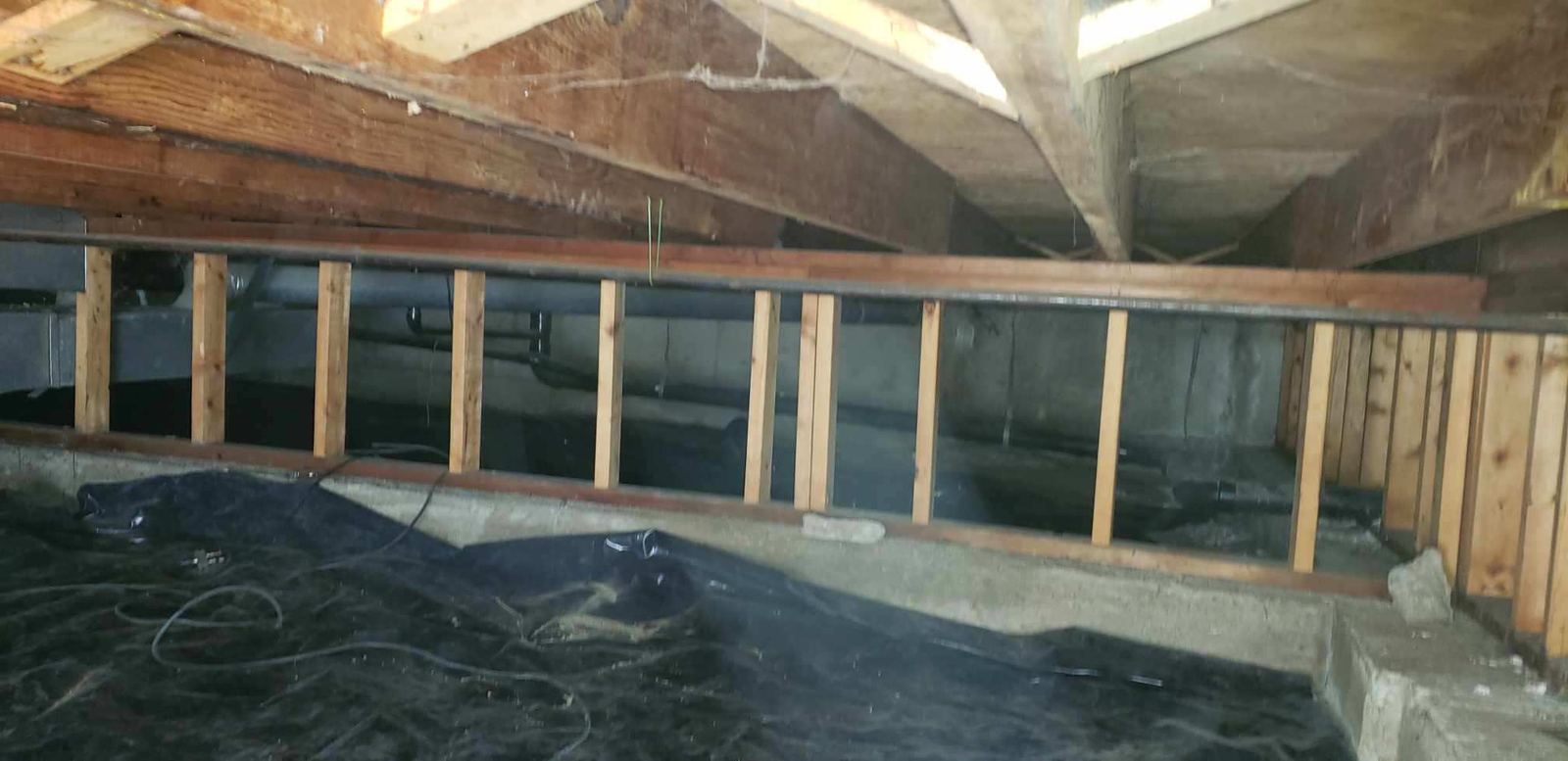 Water staining on floor joists found during inspection